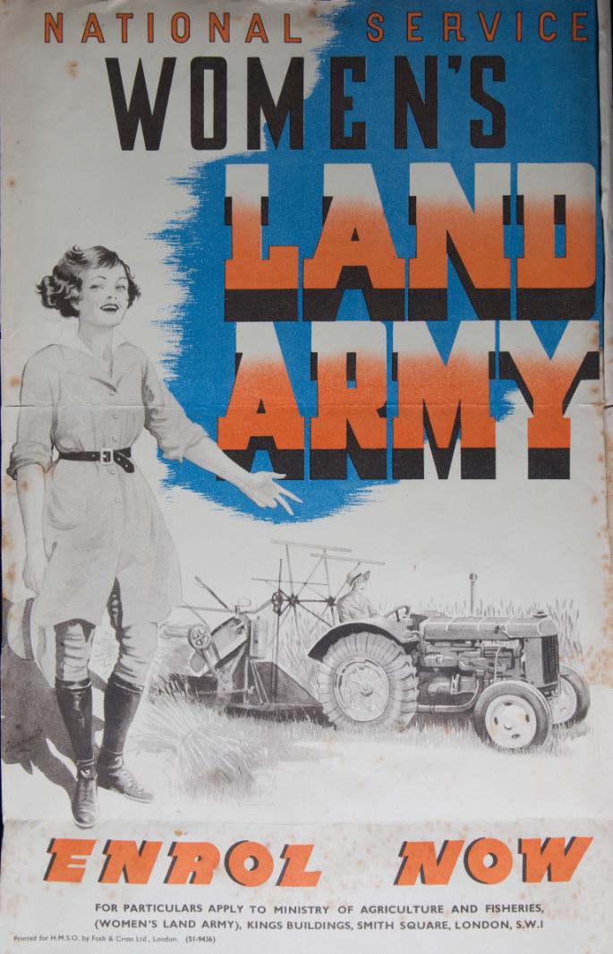 Womens Land Army recruitment poster